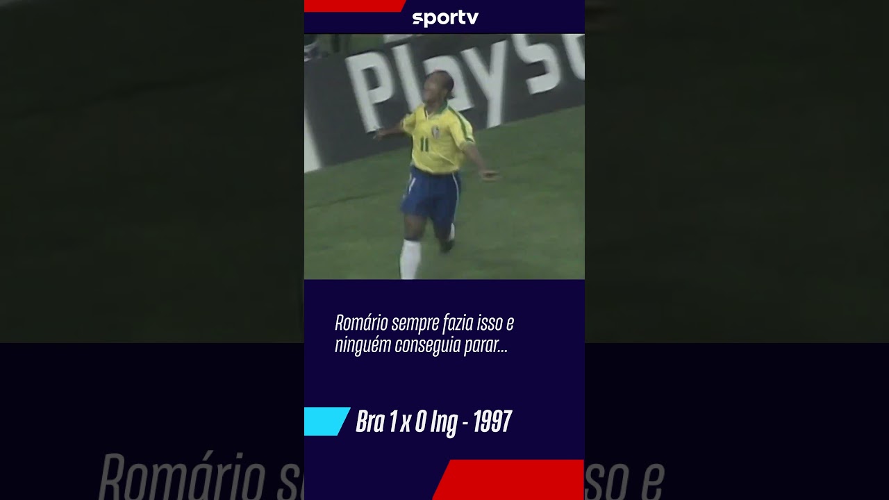 ROMÁRIO SEMPRE FAZIA ISSO E NINGUÉM PEGAVA… | BRASIL X INGLATERRA 1997 | #shorts | sportv