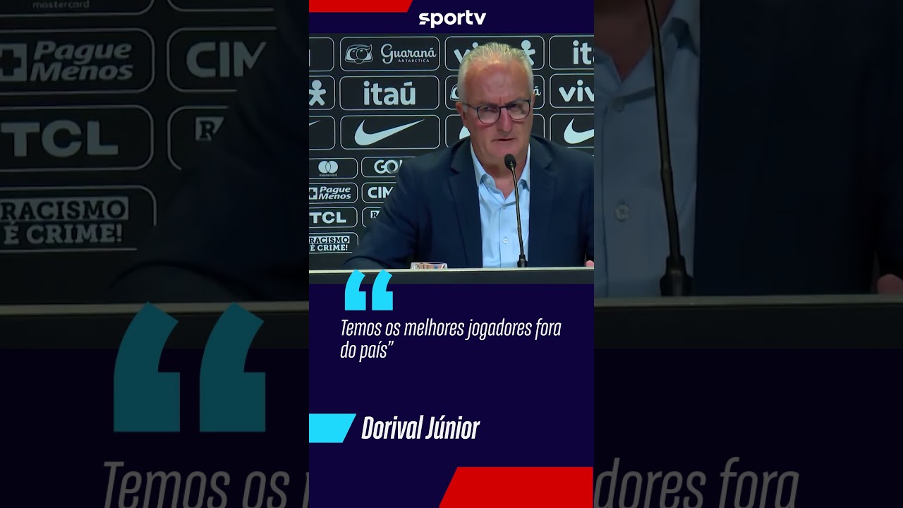 “TEMOS OS MELHORES JOGADORES FORA DO PAÍS”, AFIRMA DORIVAL JÚNIOR | #shorts | sportv