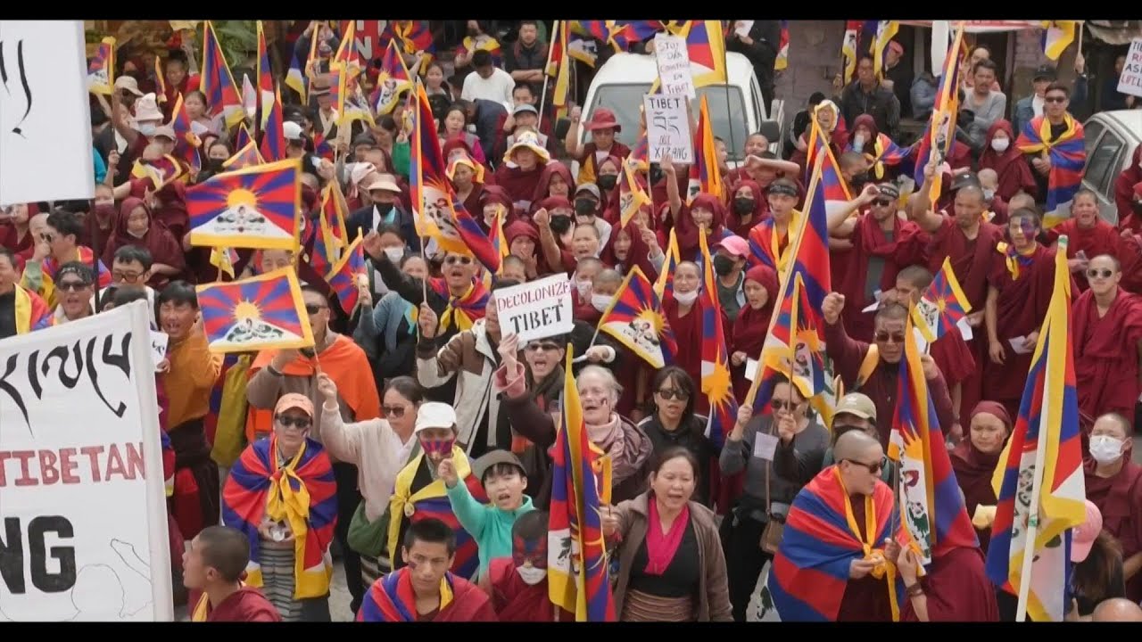 Tibetanos exilados se manifestam no 65° aniversário de seu levante fracassado | AFP