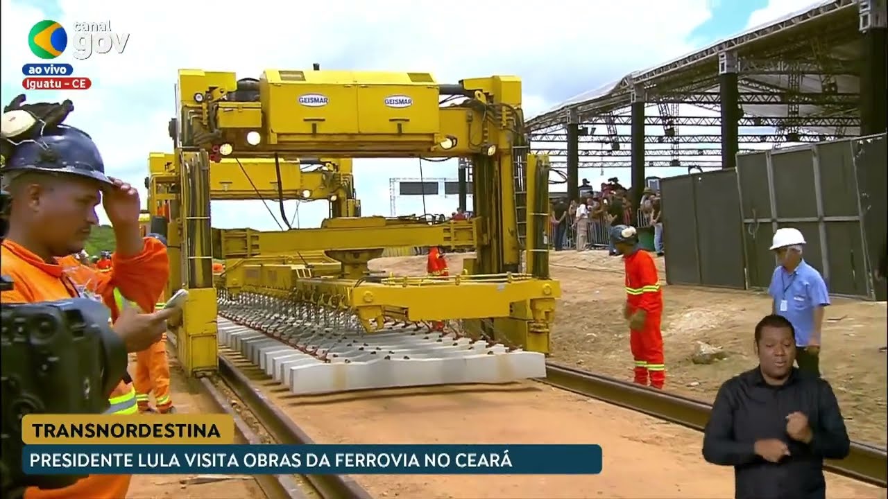 🔴 Lula visita obras da Transnordestina no Ceará