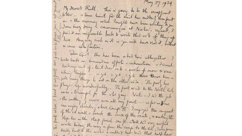 Cartas de George Mallory à esposa Ruth são divulgadas no centenário de sua morte na tentativa de ser o primeiro a escalar o Everest – 23/04/2024 – É Logo Ali