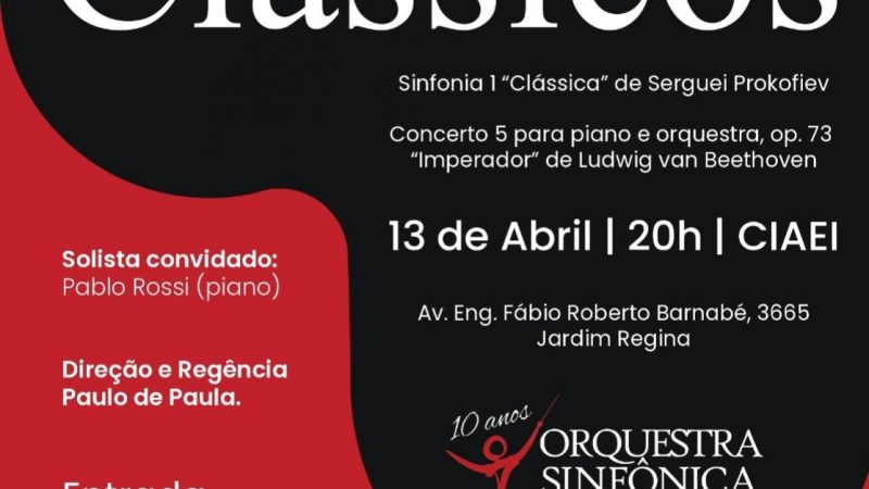 Orquestra Sinfnica de Indaiatuba apresenta o concerto “Clssicos” no dia 13 de abril