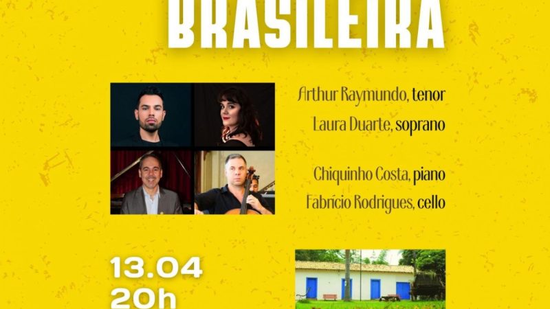Recital “A Cano Brasileira” acontece no dia 13 de abril no Casaro Pau Preto