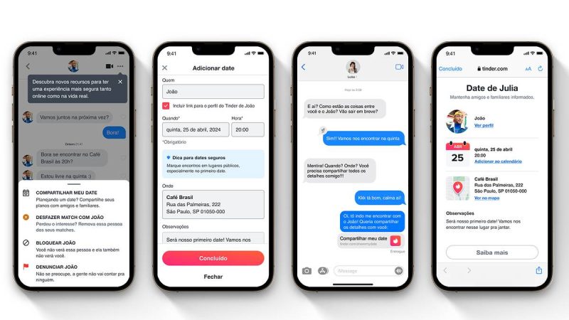 Tinder lança recurso ‘Compartilhar Meu Date’ – 22/04/2024 – Tec