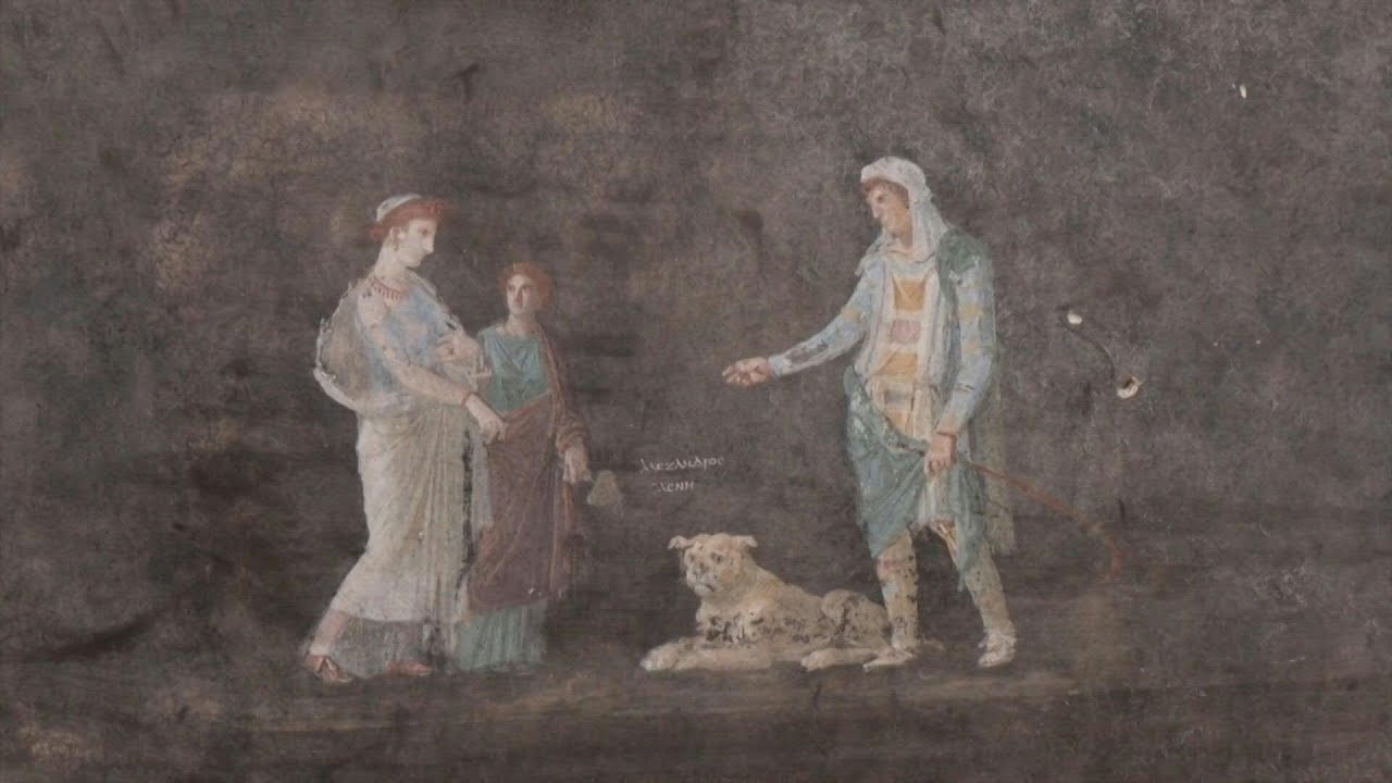 Afrescos inspirados na Guerra de Troia são descobertos em Pompeia | AFP