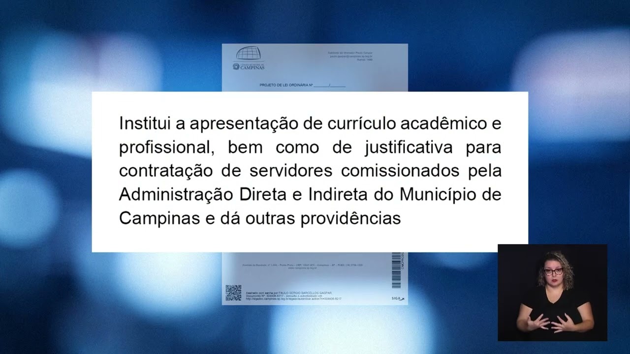 CÂMARA NOTÍCIA – PLO. OBRIGATORIEDADE APRES. CV ACAD. E PROF. CONT. SERVIDORES 18-04-2024