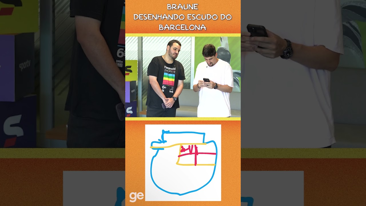 CONHECE O ESCUDO DO BARCELONA? CONSEGUE DESENHAR EM 1 MINUTO? | #shorts | ge.globo