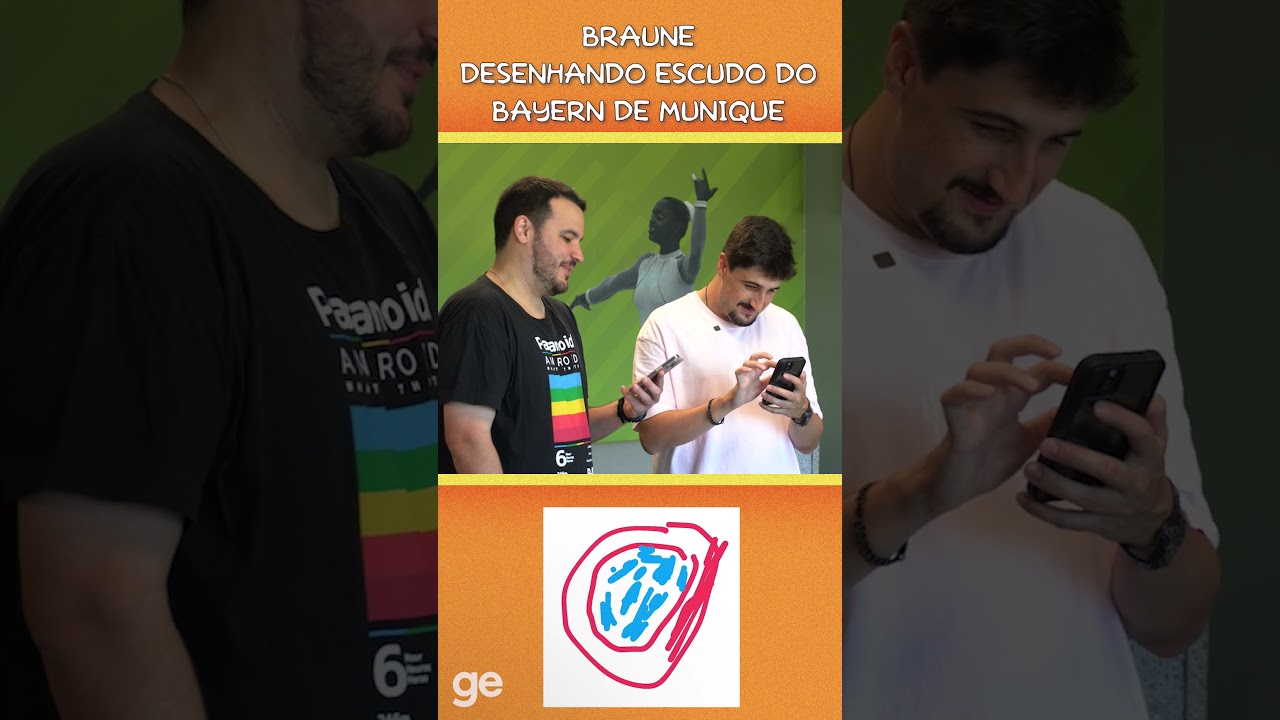 CONSEGUE DESENHAR ESCUDO DO BAYERN EM 1 MINUTO? BRAUNE TENTOU E… | Bola Quadrada | #shorts | ge