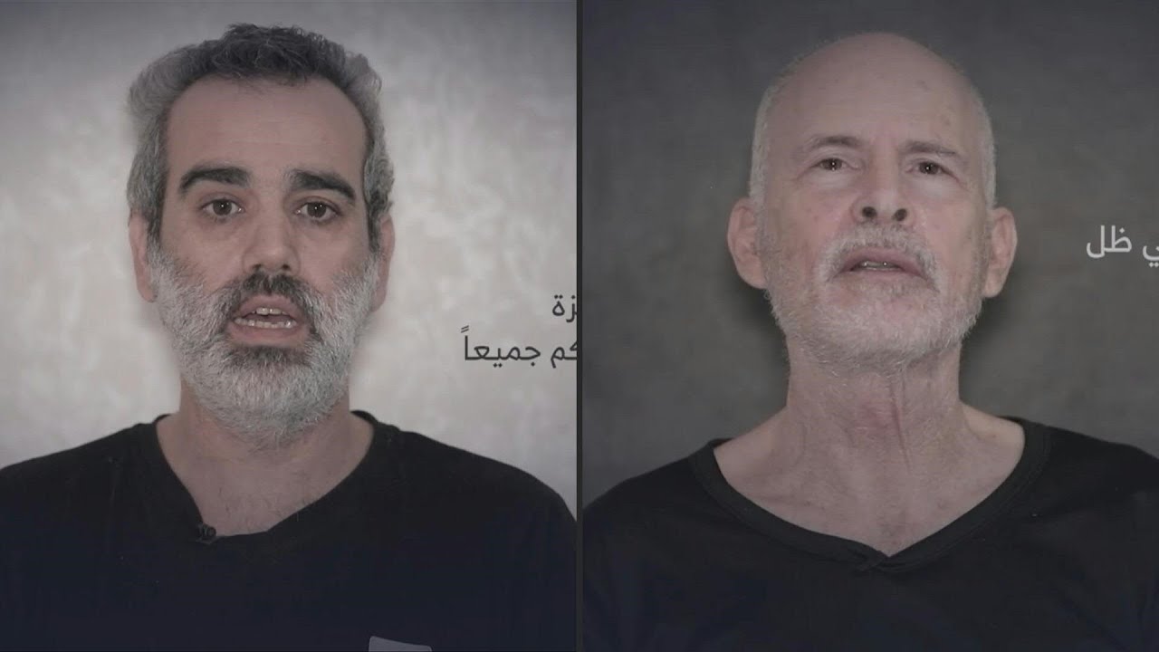 Hamas divulga vídeo que mostra dois reféns detidos em Gaza | AFP