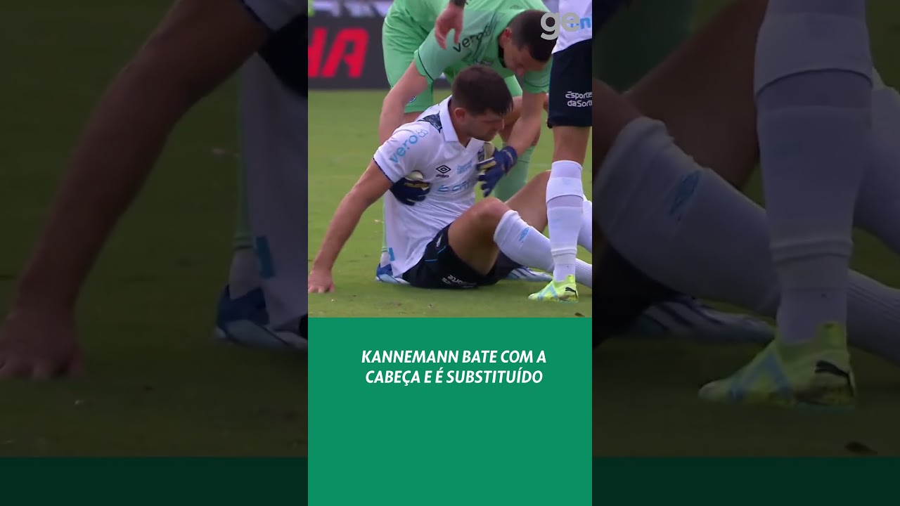 KANNEMANN BATE COM A CABEÇA É SUBSTITUÍDO | VASCO X GRÊMIO | #shorts | ge.globo