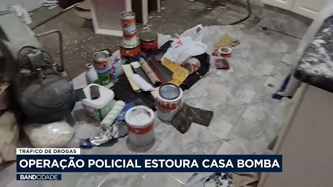 Operação policial estoura casa bomba