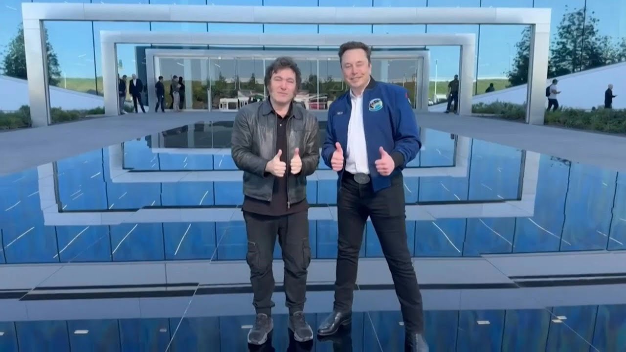 Presidente da Argentina Javier Milei se reúne com Elon Musk | AFP