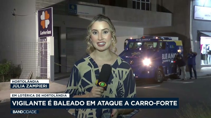 Vigilante é baleado em ataque a carro-forte em frente a lotérica em Hortolândia