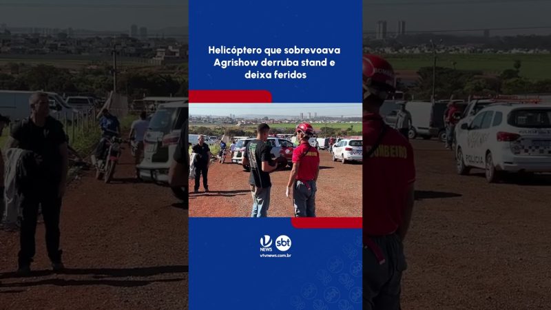 AGRISHOW 🌾 Um acidente envolvendo um helicóptero deixou três pessoas feridas no Agrishow hoje