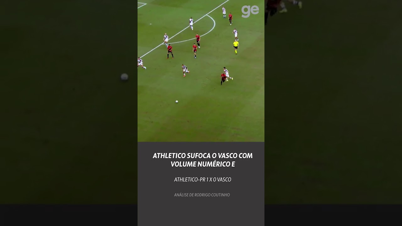 ATHLETICO-PR SUFOCA O VASCO COM VERTICALIDADE | ANÁLISE TÁTICA | #shorts | ge.globo