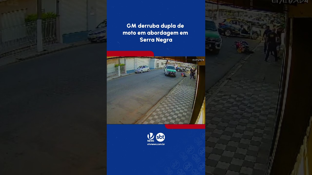 GM derruba dupla de moto em abordagem em Serra Negra!