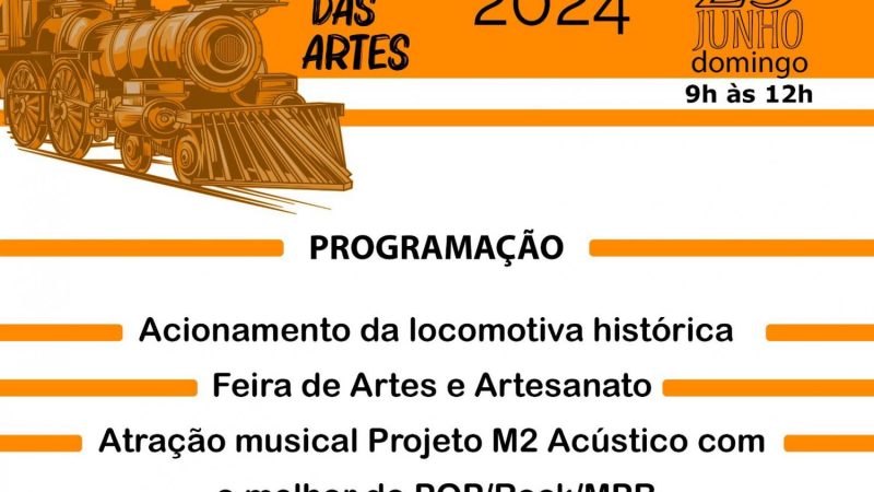 Cultura realiza mais uma edição do Trem das Artes no dia 23 de junho no Museu Ferroviário