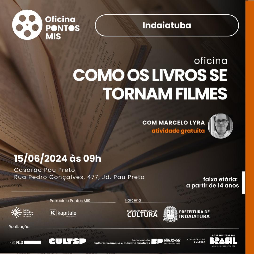 Inscrições para a oficina "Como os livros se tornam filmes" estão abertas
