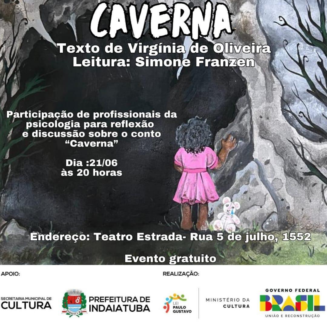 Leitura dramática e mesa redonda do conto "Caverna" acontecem no dia 21 de junho