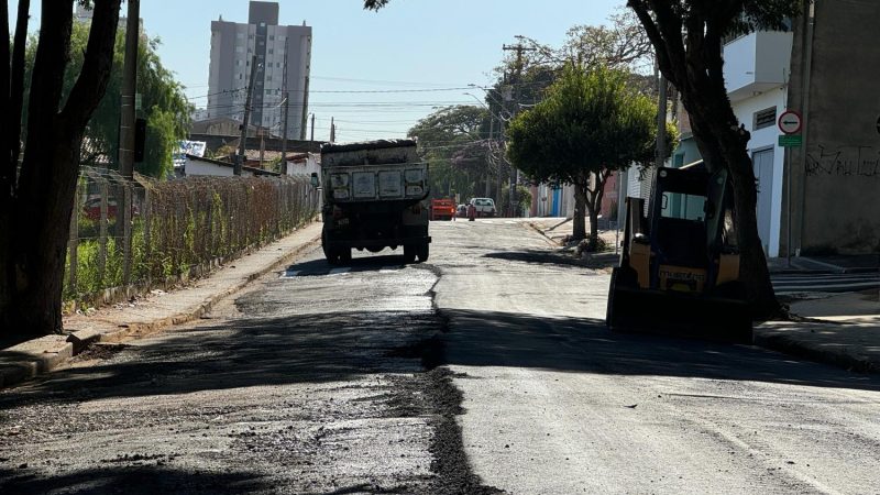 Rua Hércules Mazzoni é mais uma via beneficiada pelo Plano Municipal de Recapeamento