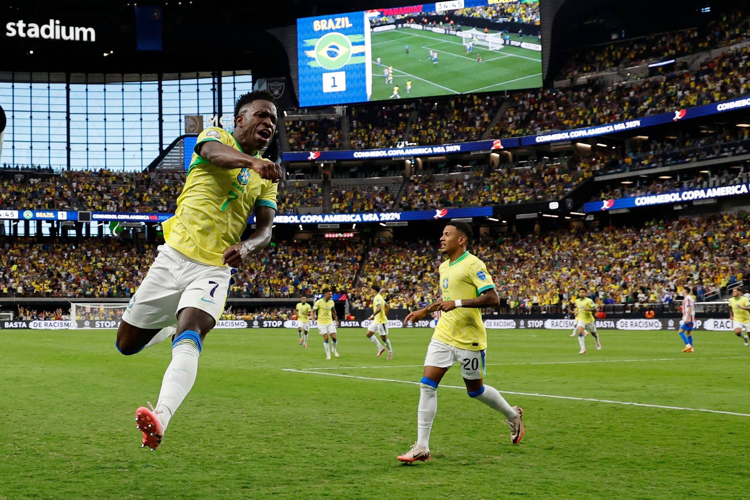 Vinicius Júnior faz dois, Brasil vence o Paraguai e fica perto das quartas na Copa América – 28/06/2024 – Esporte