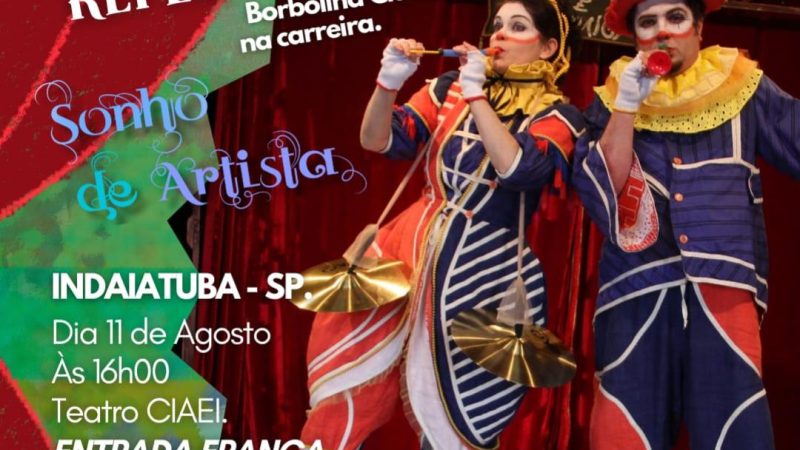 Apresentações da peça "Sonho de Artista" e workshop de atuação acontecem nos dias 11 e 12 de agosto