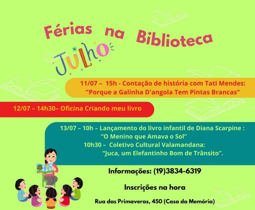 Biblioteca Pública tem programação especial de férias para o público infantil