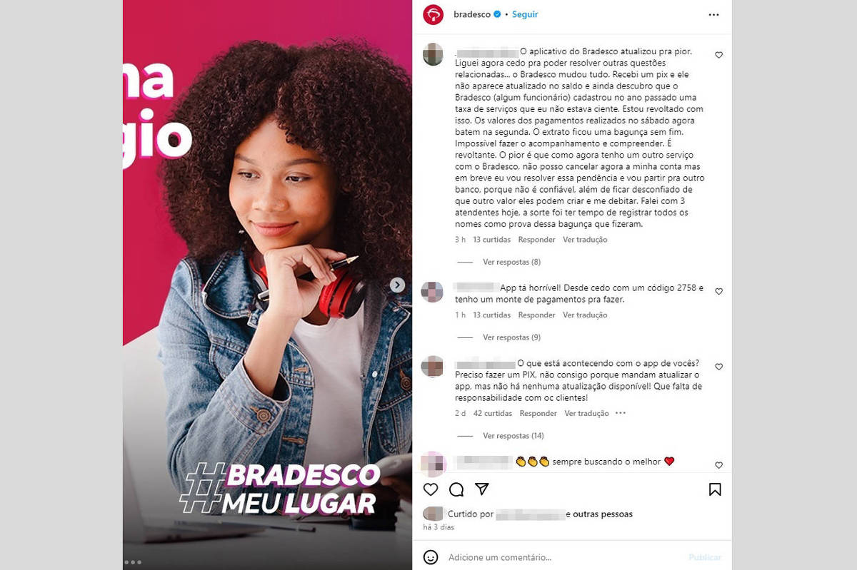 Clientes do Bradesco relatam falhas em aplicativo – 15/07/2024 – Mercado