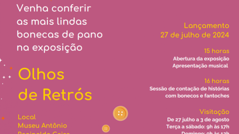 Projeto "Ateliê Olhos de Retrós"  realiza a exposição de bonecas de pano e curso de amigurumis