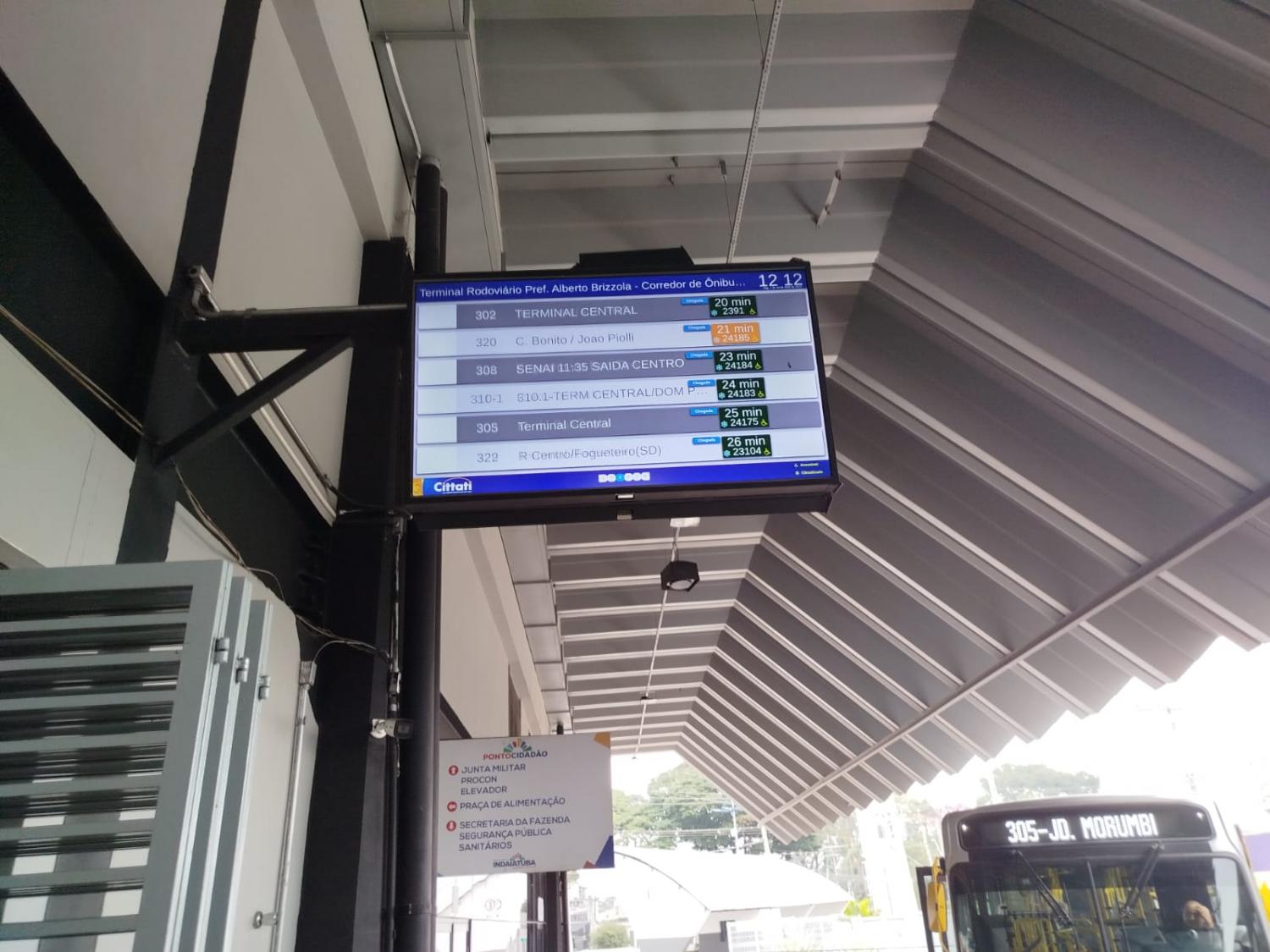 Sistema de informação dos horários do serviço de transporte coletivo urbano é modernizado