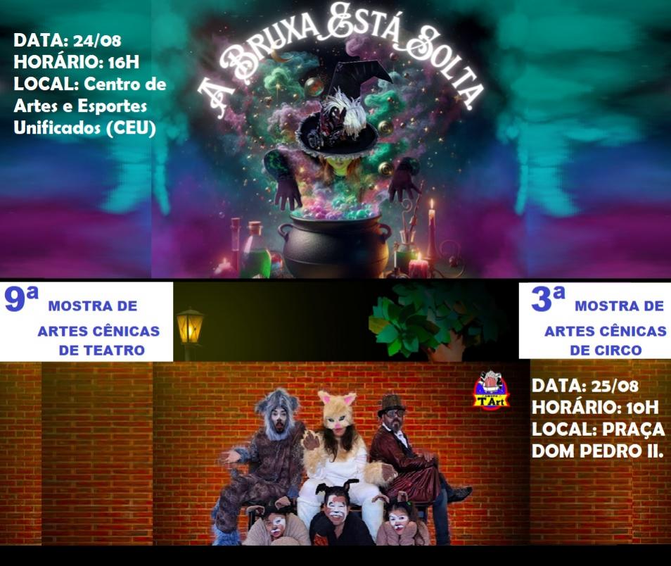 3ª semana da Mostra de Artes Cênicas de Teatro e Circo conta com atrações nos dias 24 e 25 de agosto