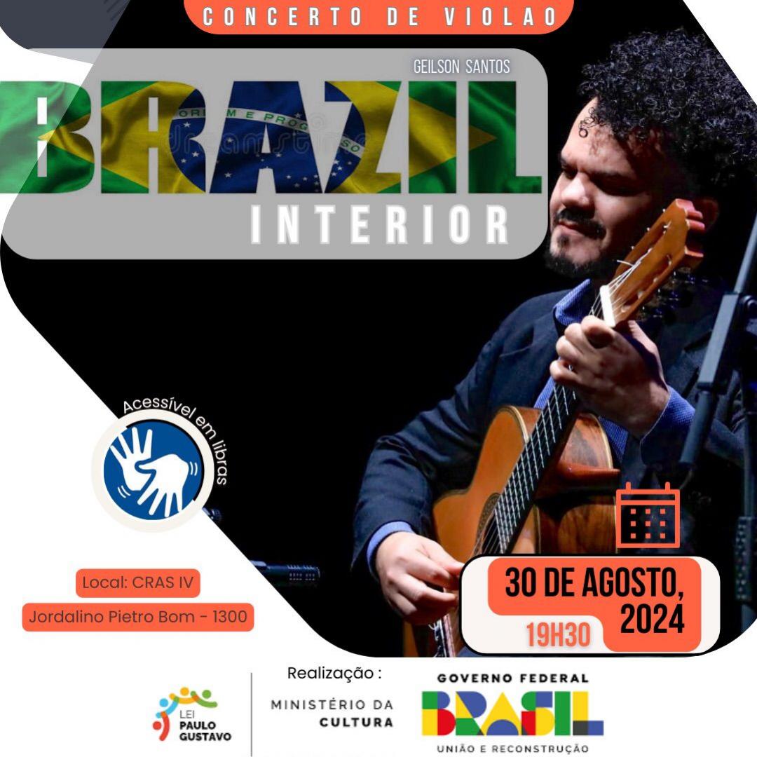 Concerto Brazil Interior homenageia compositores brasileiros no dia 30 de agosto