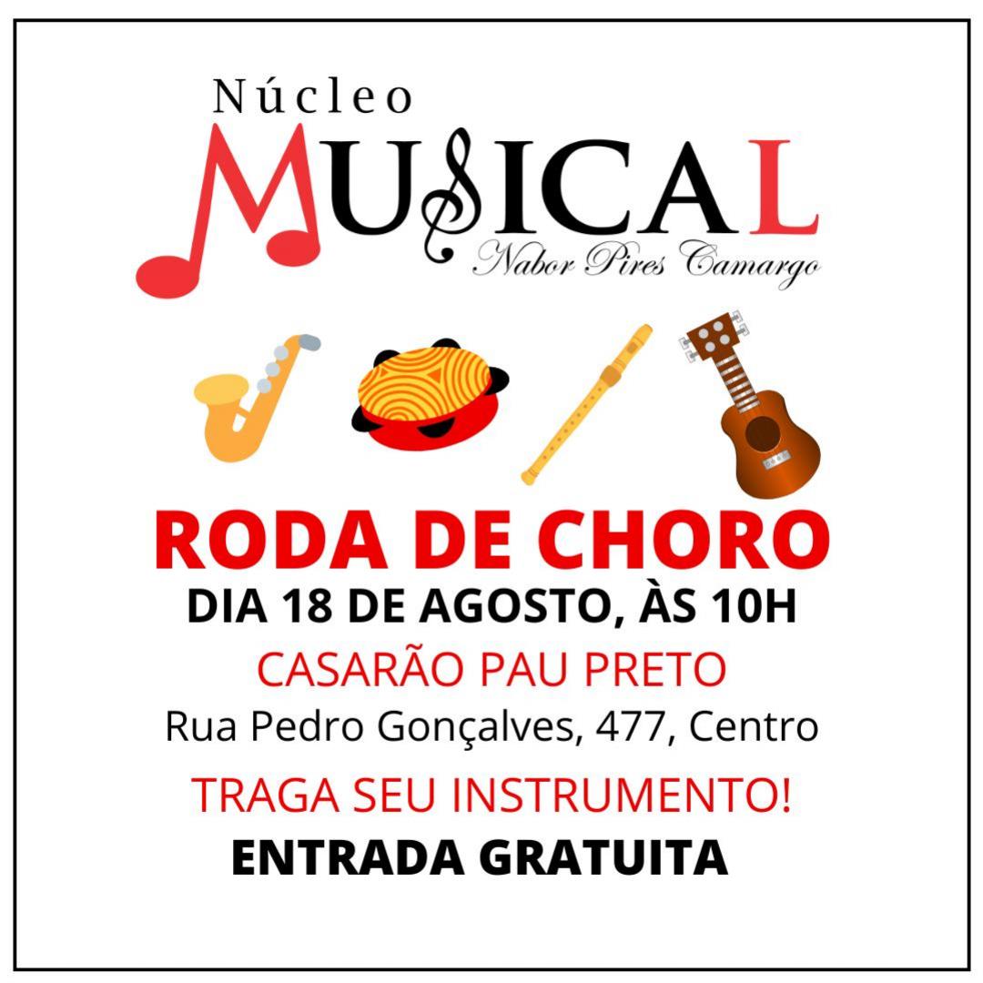 Cultura realiza Roda de Choro no dia 18 de agosto no Casarão Pau Preto