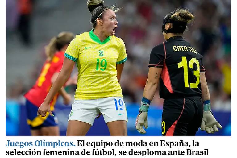 Paris-2024: imprensa espanhola repercute vitória do Brasil – 06/08/2024 – Esporte