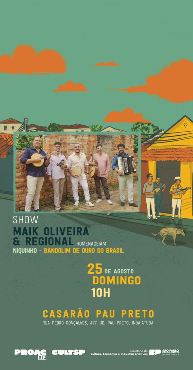 Show de homenagem ao bandolinista Niquinho acontece no próximo domingo (25) no Casarão