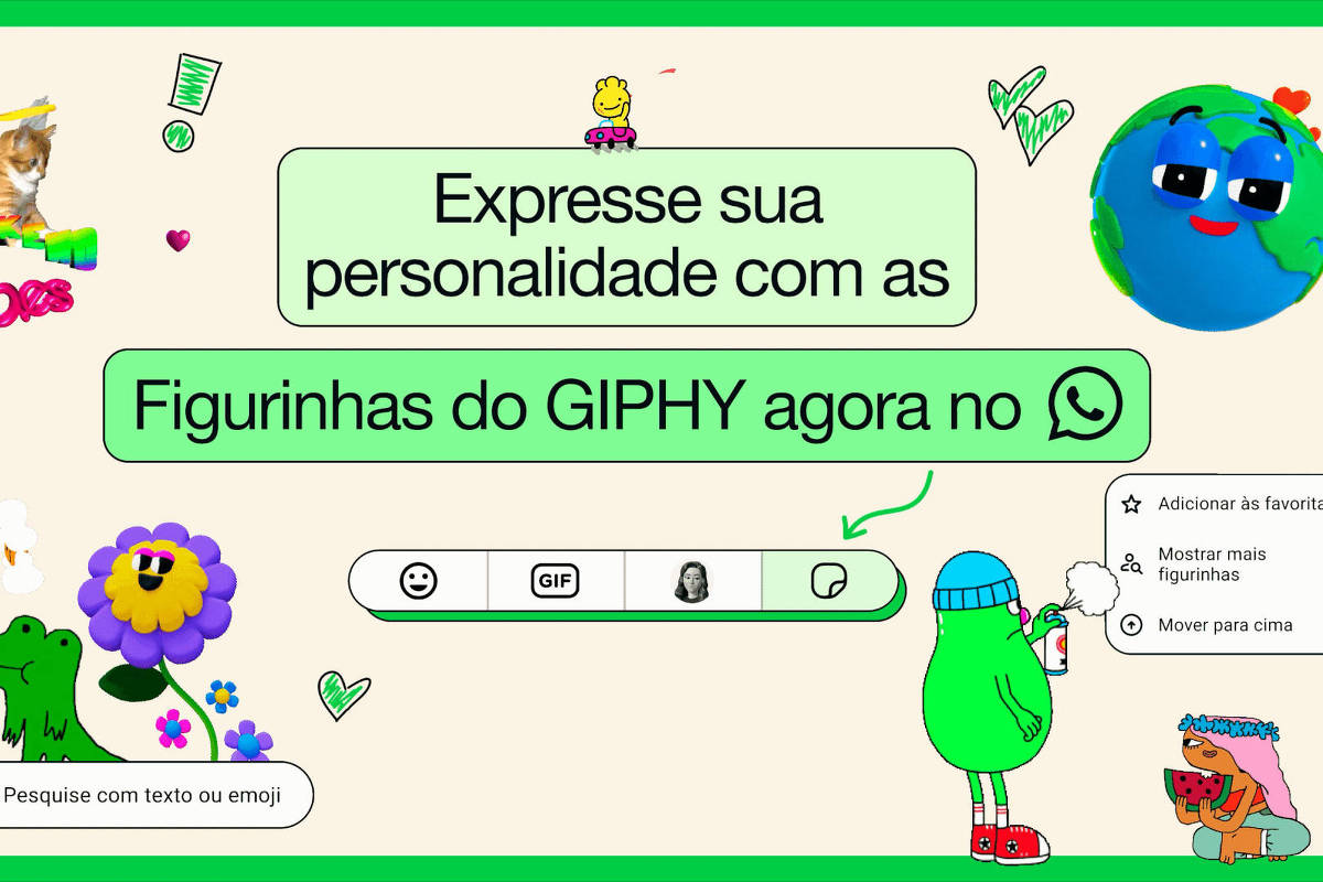 WhatsApp lança figurinha com GIF disponível na internet – 14/08/2024 – Tec