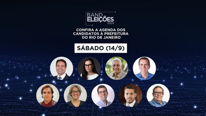 Confira agenda dos candidatos à Prefeitura do Rio neste sábado (14)