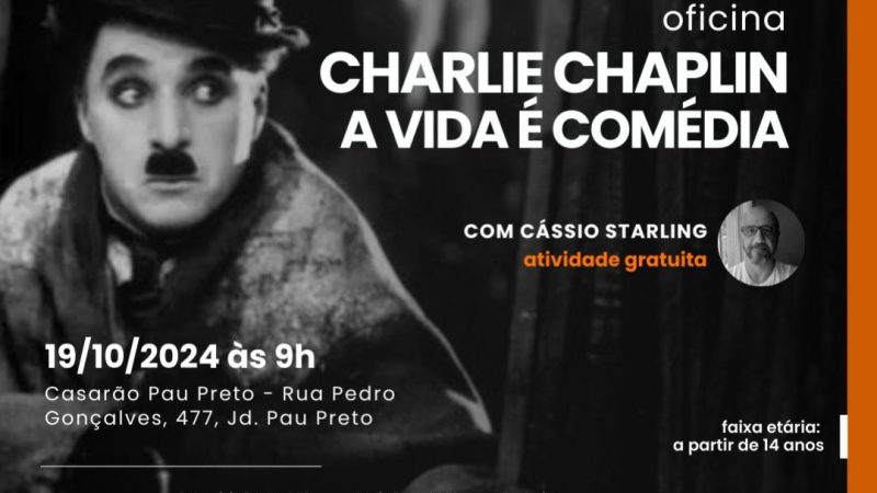 Cultura abre as inscrições para a oficina "Charlie Chaplin – A vida é comédia"