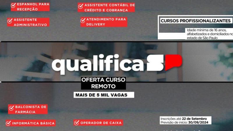 Governo disponibiliza mais de dez cursos on-line profissionalizantes do Programa Qualifica SP