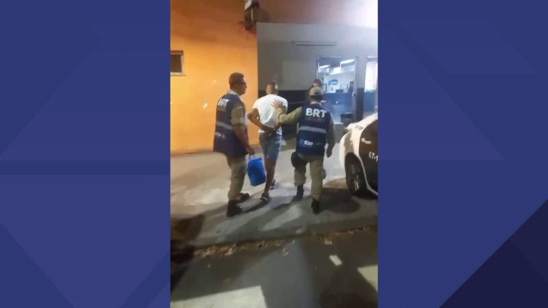 Homem é preso por vandalismo no terminal Fundão do BRT