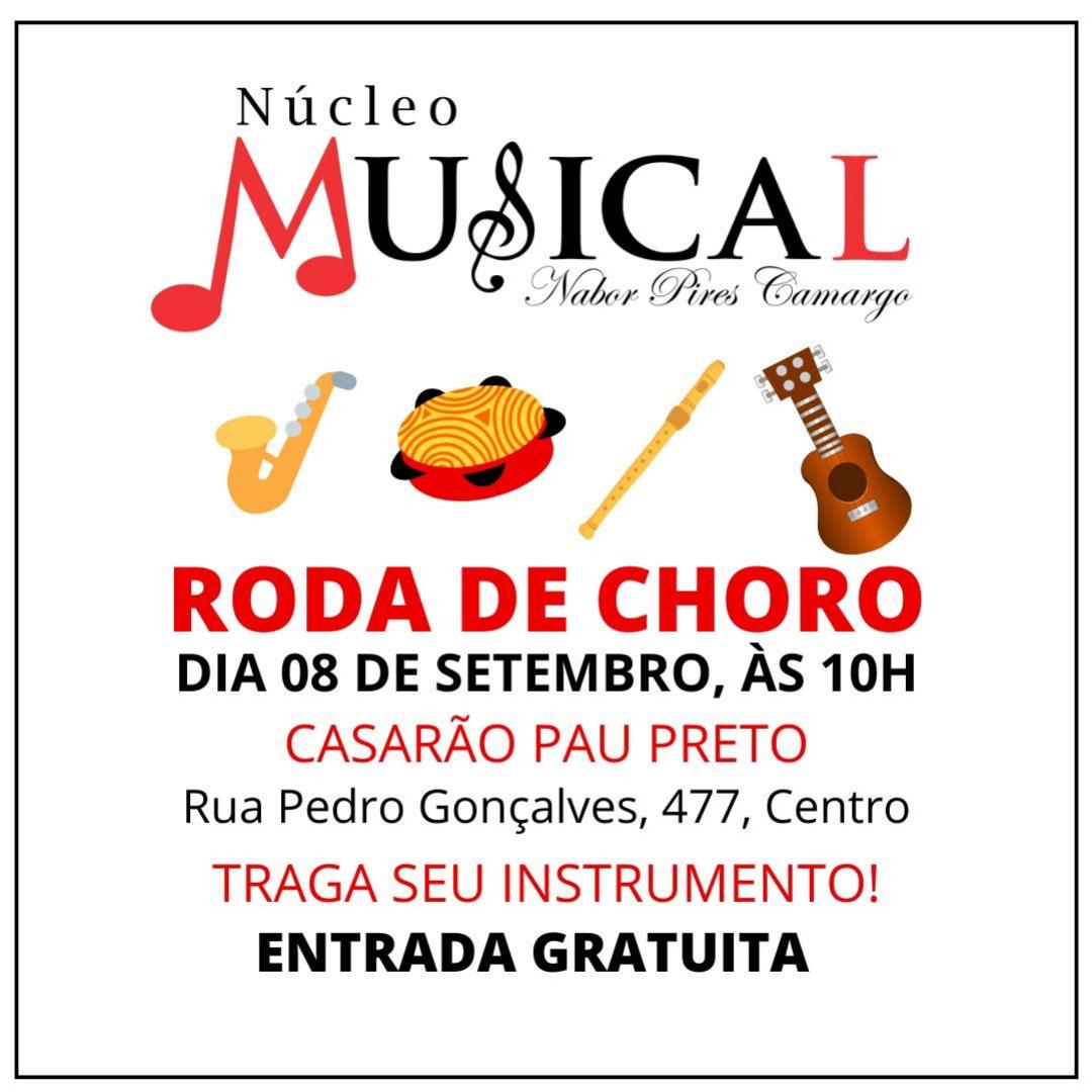 Roda de Choro acontece no dia 8 de setembro no Casarão Pau Preto