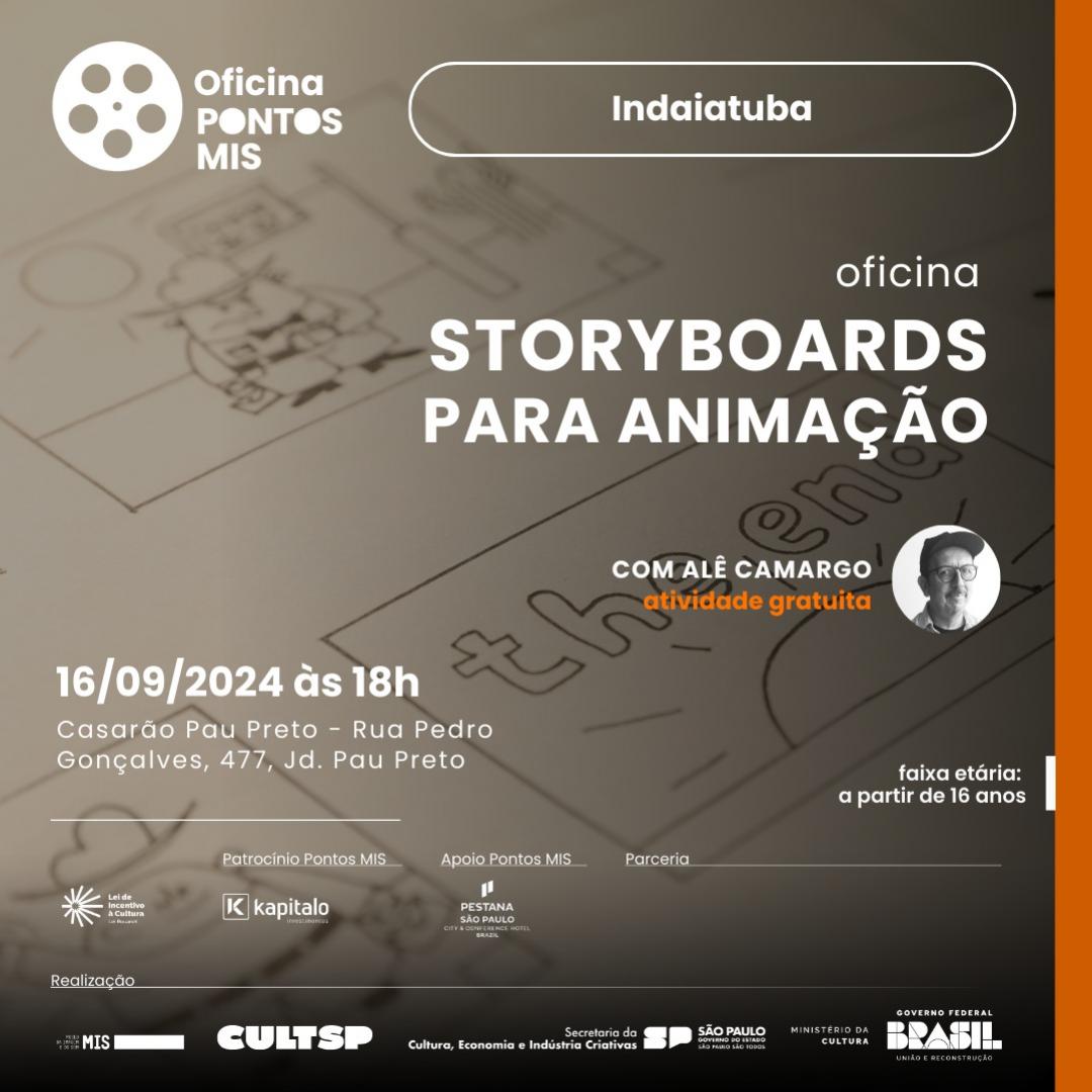 Secretaria de Cultura abre as inscrições  para a oficina gratuita de "Storyboards para animação"