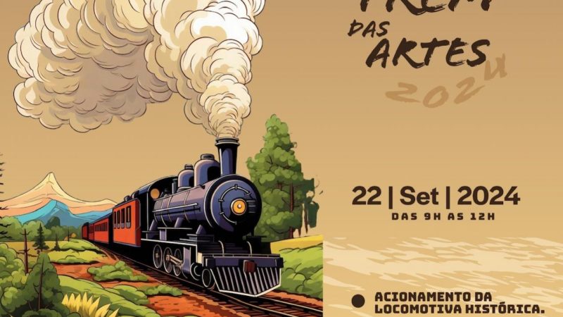 Trem das artes acontece no dia 22 de setembro no Museu Ferroviário