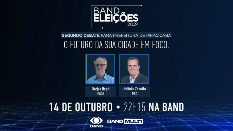 Band realiza debate entre candidatos à Prefeitura de Piracicaba nesta segunda (14)