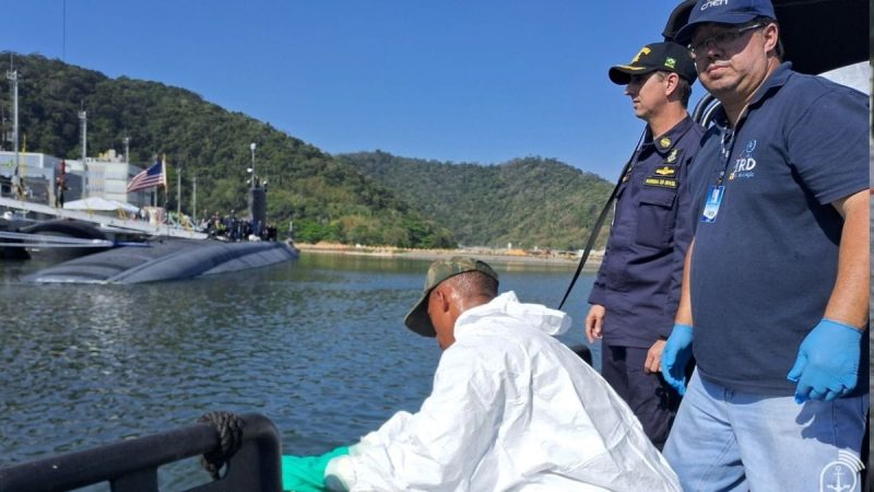 Marinha mede nível de radiação no litoral do Rio durante passagem de submarino nuclear dos EUA