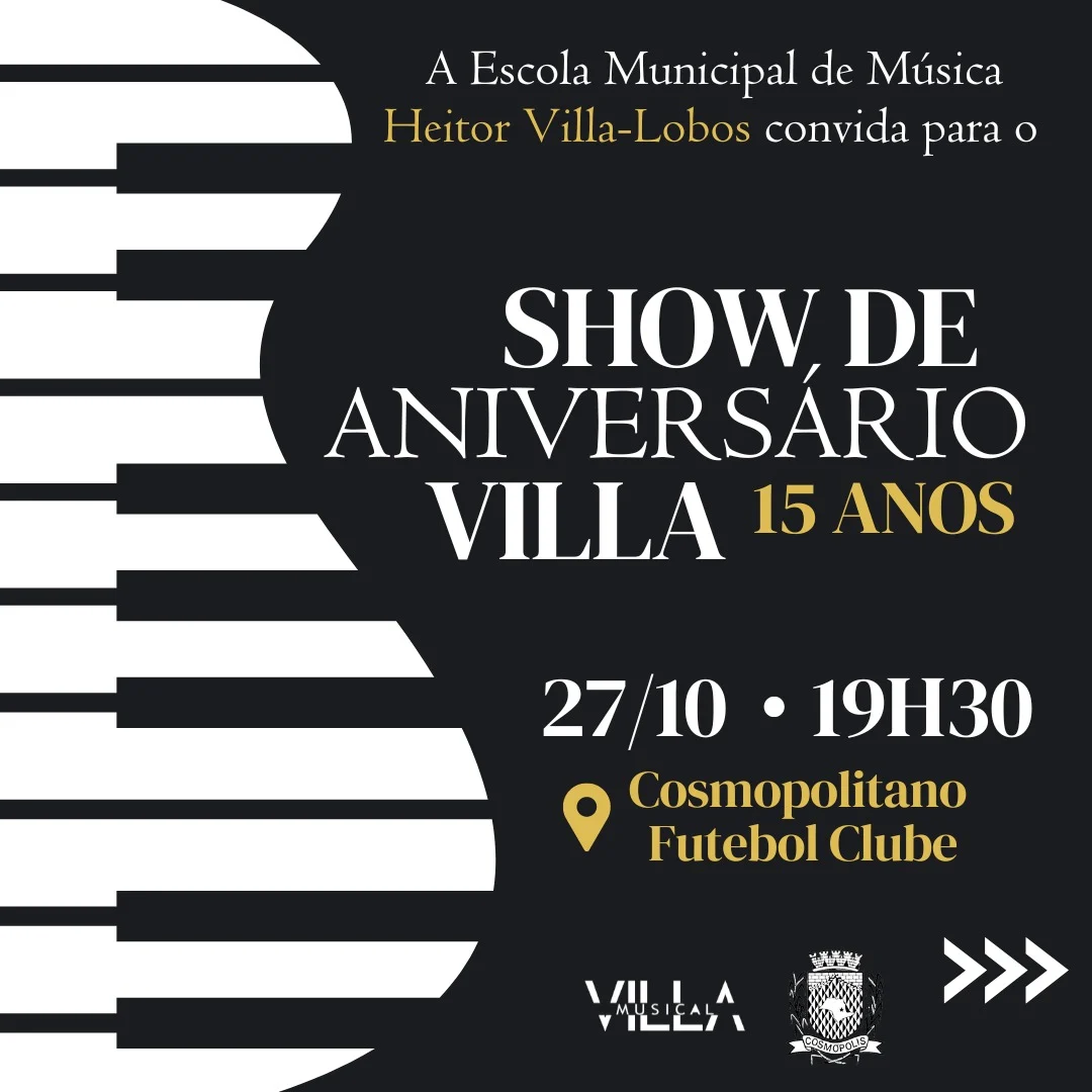 Show de Aniversário do Villa-Musical – Prefeitura Municipal de Cosmópolis – Jornal Aqui Paulínia