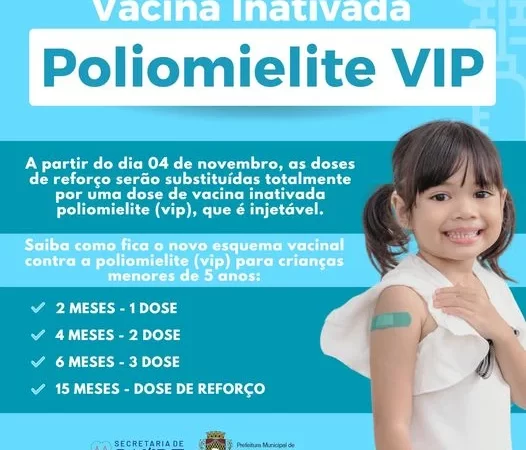 Vacina Inativada Poliomielite VIP – Prefeitura Municipal de Cosmópolis – Jornal Aqui Paulínia