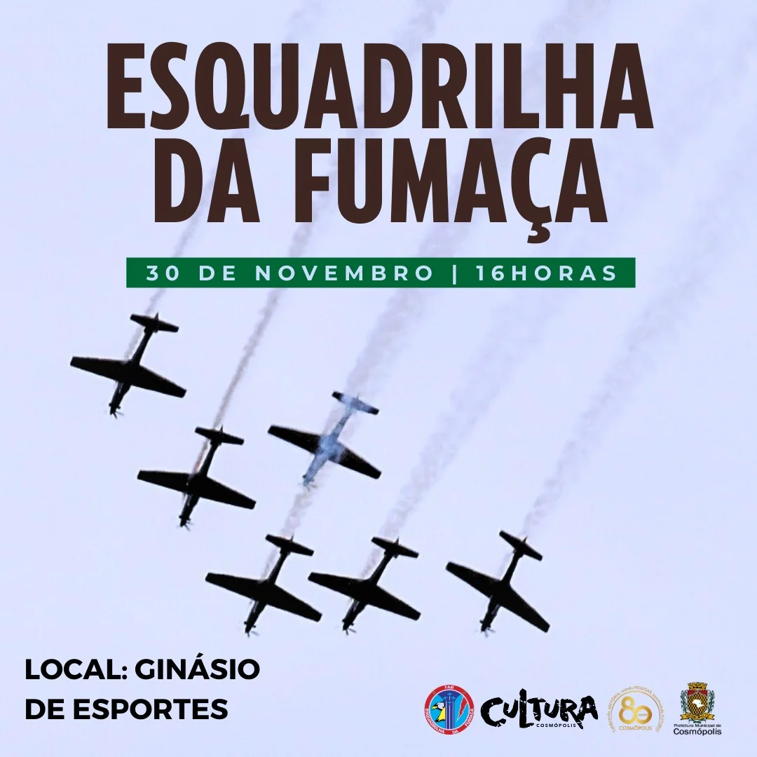 80 anos de Cosmópolis com Esquadrilha da Fumaça! – Jornal Aqui Paulínia