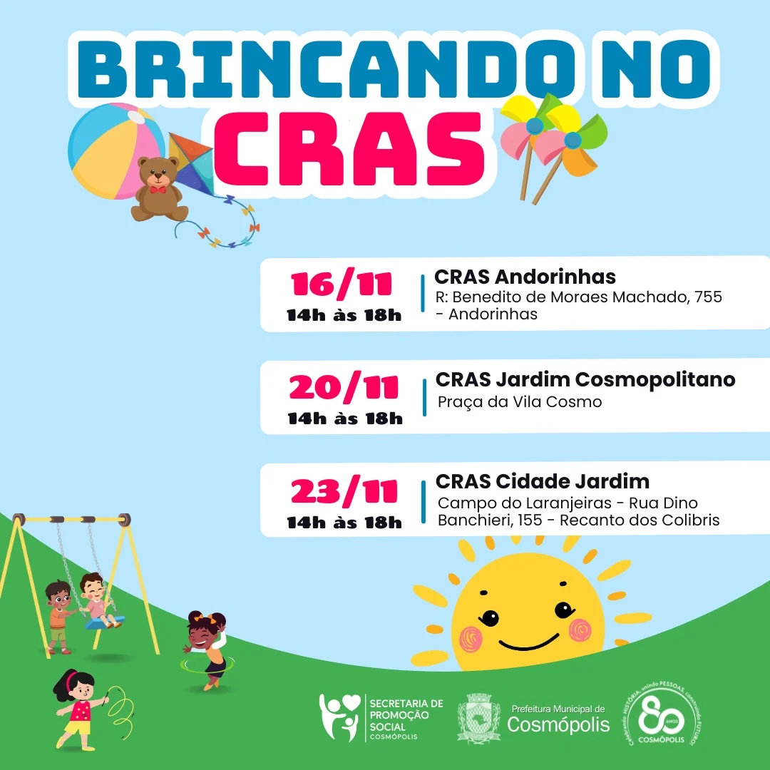 Brincando no CRAS – Prefeitura Municipal de Cosmópolis – Jornal Aqui Paulínia