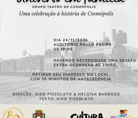 Universo em Família – Grupo Teatro de Cosmópolis – Prefeitura Municipal de Cosmópolis – Jornal Aqui Paulínia